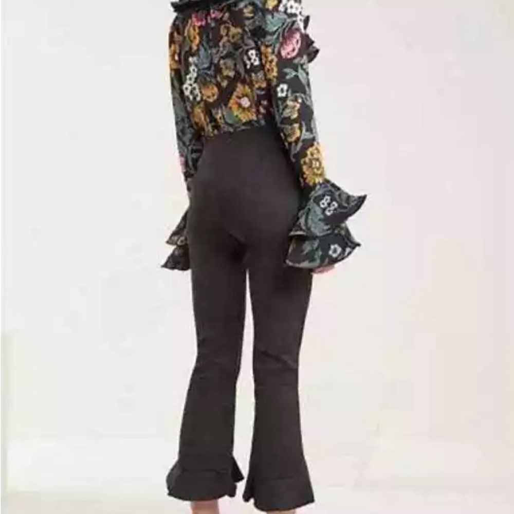 C/MEO Collective Anthropologie black orbit cropped high waist pants Wm sz L